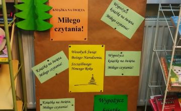 Z akcji czytelniczej: „Wypożycz książkę na święta”.
