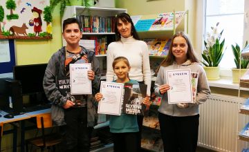 Uczniowie SP 2  LAUREATAMI  X Wojewódzkiego Konkursu Fotograficznego  "Biblioteka w oczach czytelnika"
