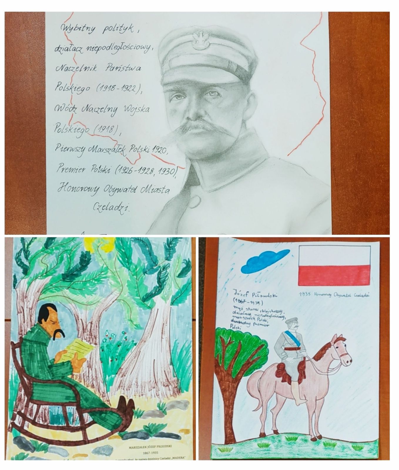 NAGRODZENI  w Międzyszkolnym Konkursie Plastycznym  „Marszałek Józef Piłsudski”  z okazji 90 rocznicy śmierci